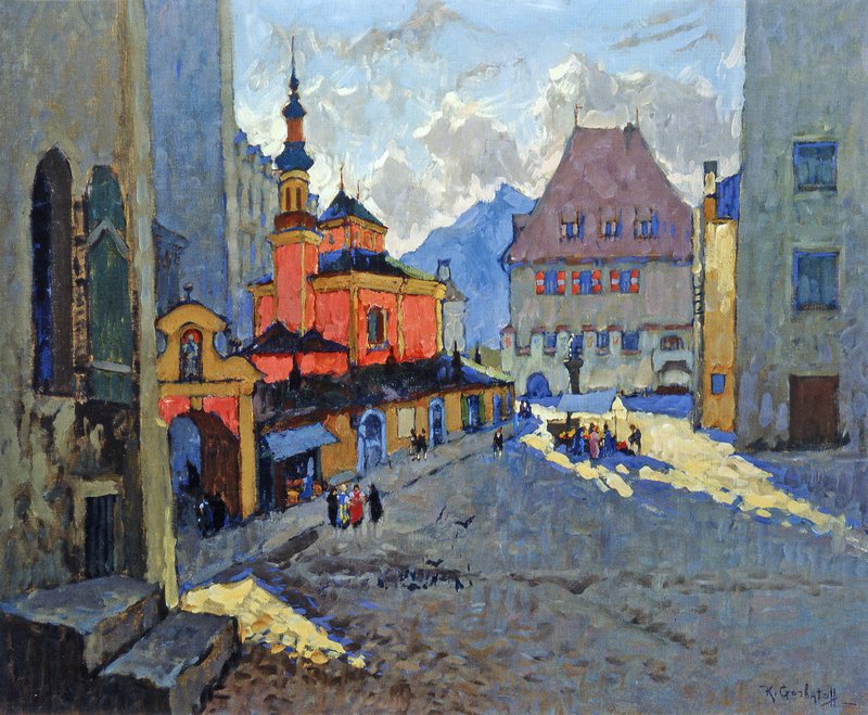 Street View with a Church – Konstantin Gorbatov Tablo