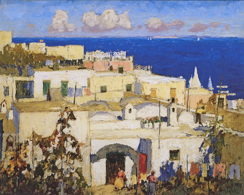 The Blue Sea, Capri (1925) Konstantin Gorbatov tablo - Dekolata