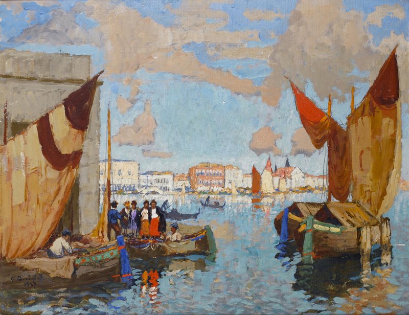 The Grand Canal, Venice (1927) – Konstantin Gorbatov Tablo