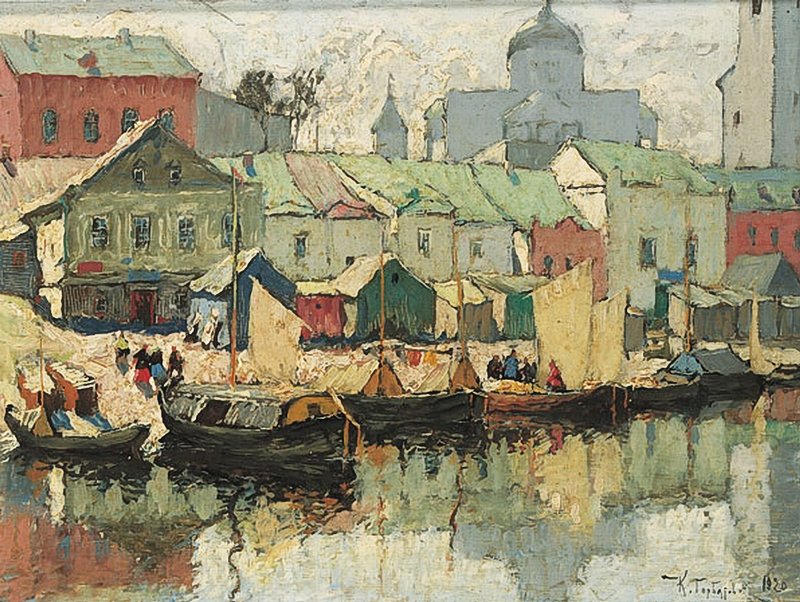 The Harbor (1920) Konstantin Gorbatov tablo - Dekolata