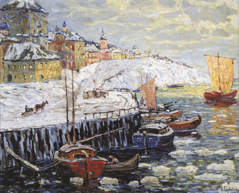 The Old Town (1915) Konstantin Gorbatov tablo - Dekolata