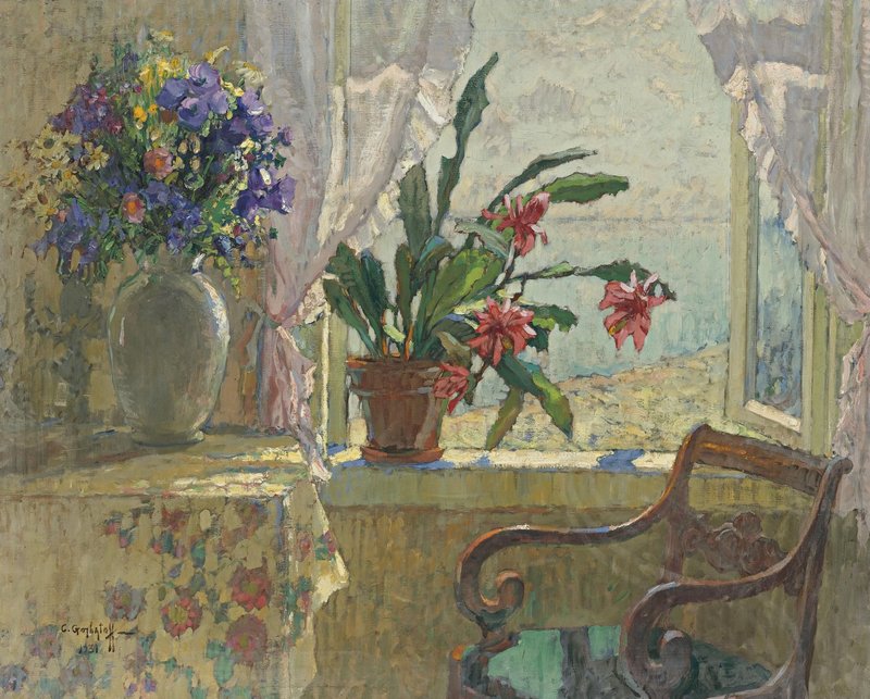 The Open Window (1931) Konstantin Gorbatov tablo - Dekolata