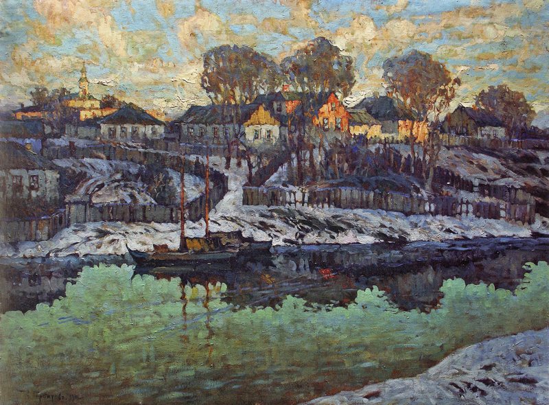Town on the River (1915) Konstantin Gorbatov tablo - Dekolata