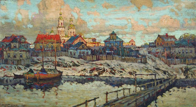 Town on the River (1919) Konstantin Gorbatov tablo - Dekolata
