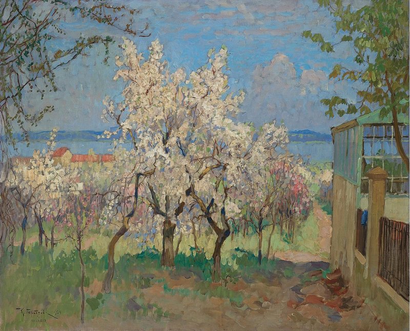 Trees in Bloom (1924) Konstantin Gorbatov tablo - Dekolata