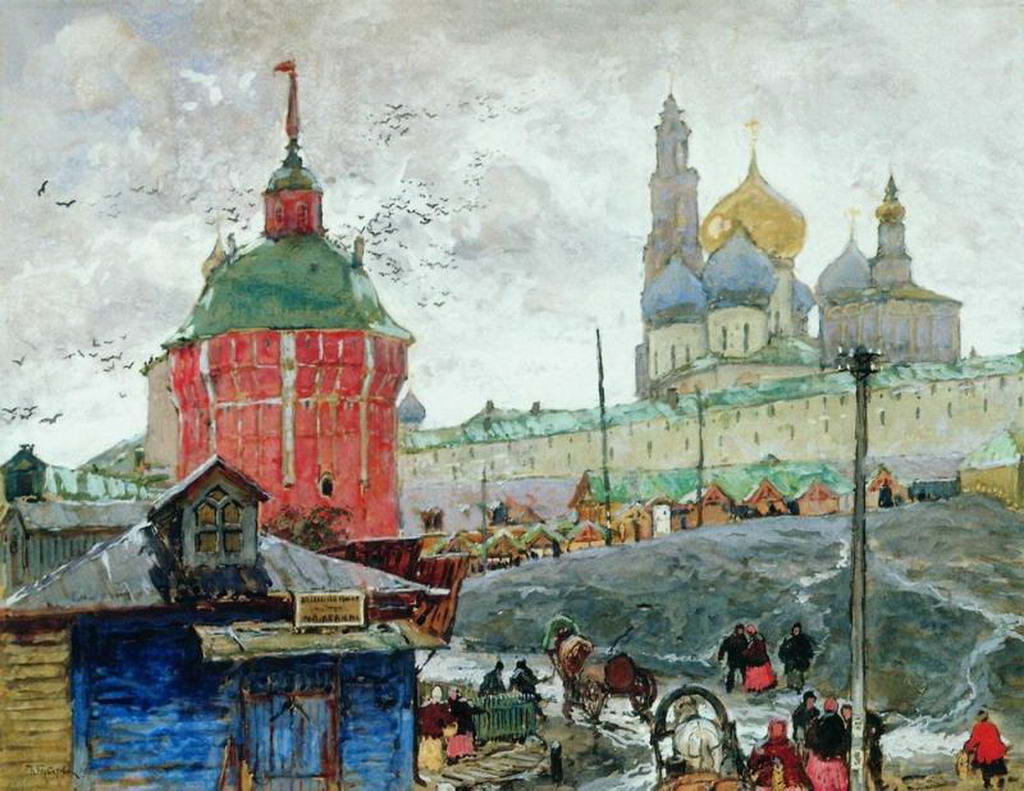 Troitse Sergiev Posad (1915) Konstantin Gorbatov tablo - Dekolata