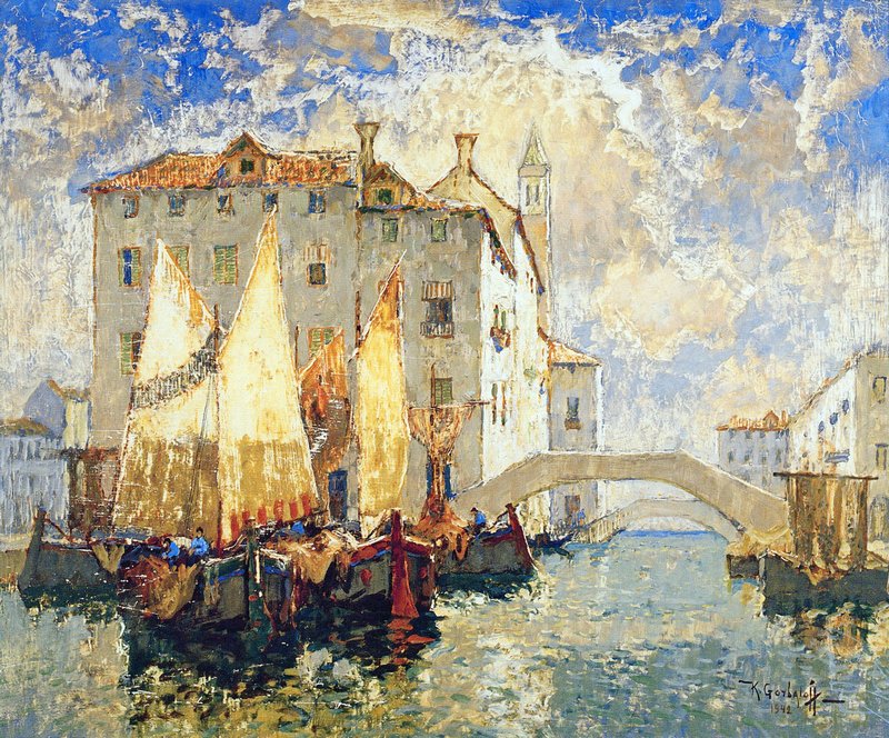 Venice (1942) Konstantin Gorbatov tablo - Dekolata
