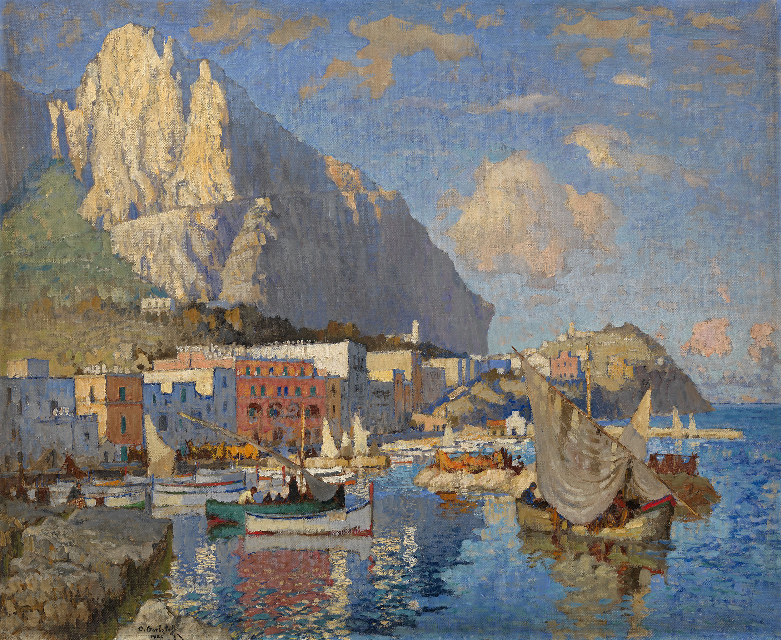 View of Capri (1926) Konstantin Gorbatov tablo - Dekolata