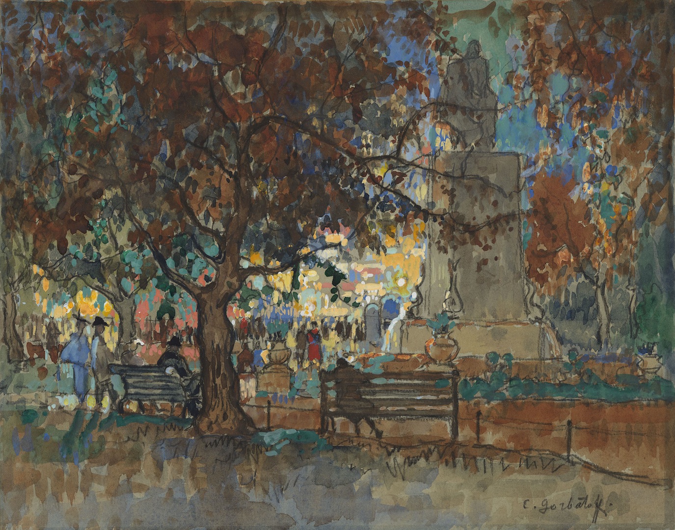 View of Leicester Square Konstantin Gorbatov tablo - Dekolata