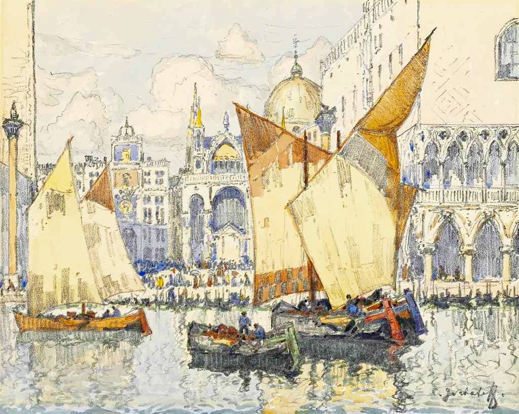 View of Piazza San Marco – Konstantin Gorbatov Tablo