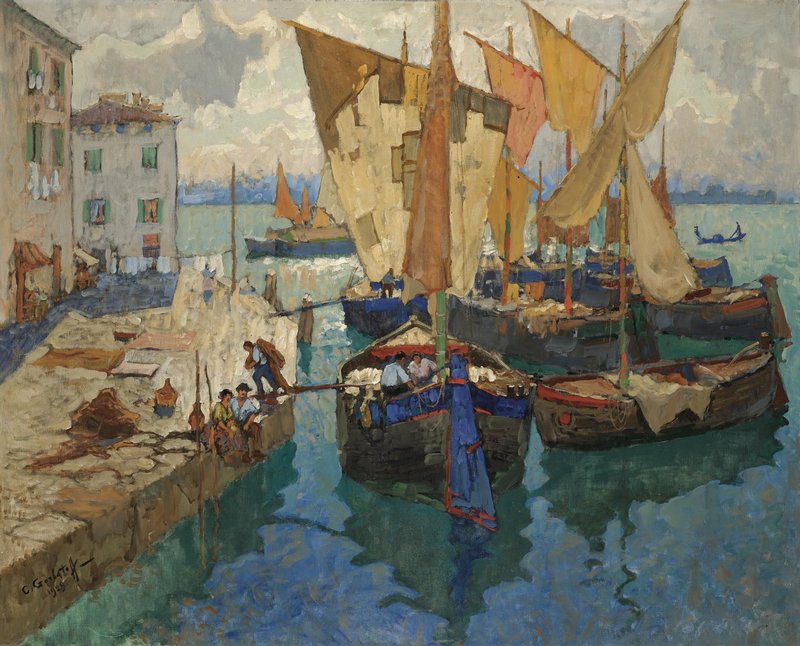 View of Venice (1929) Konstantin Gorbatov tablo - Dekolata
