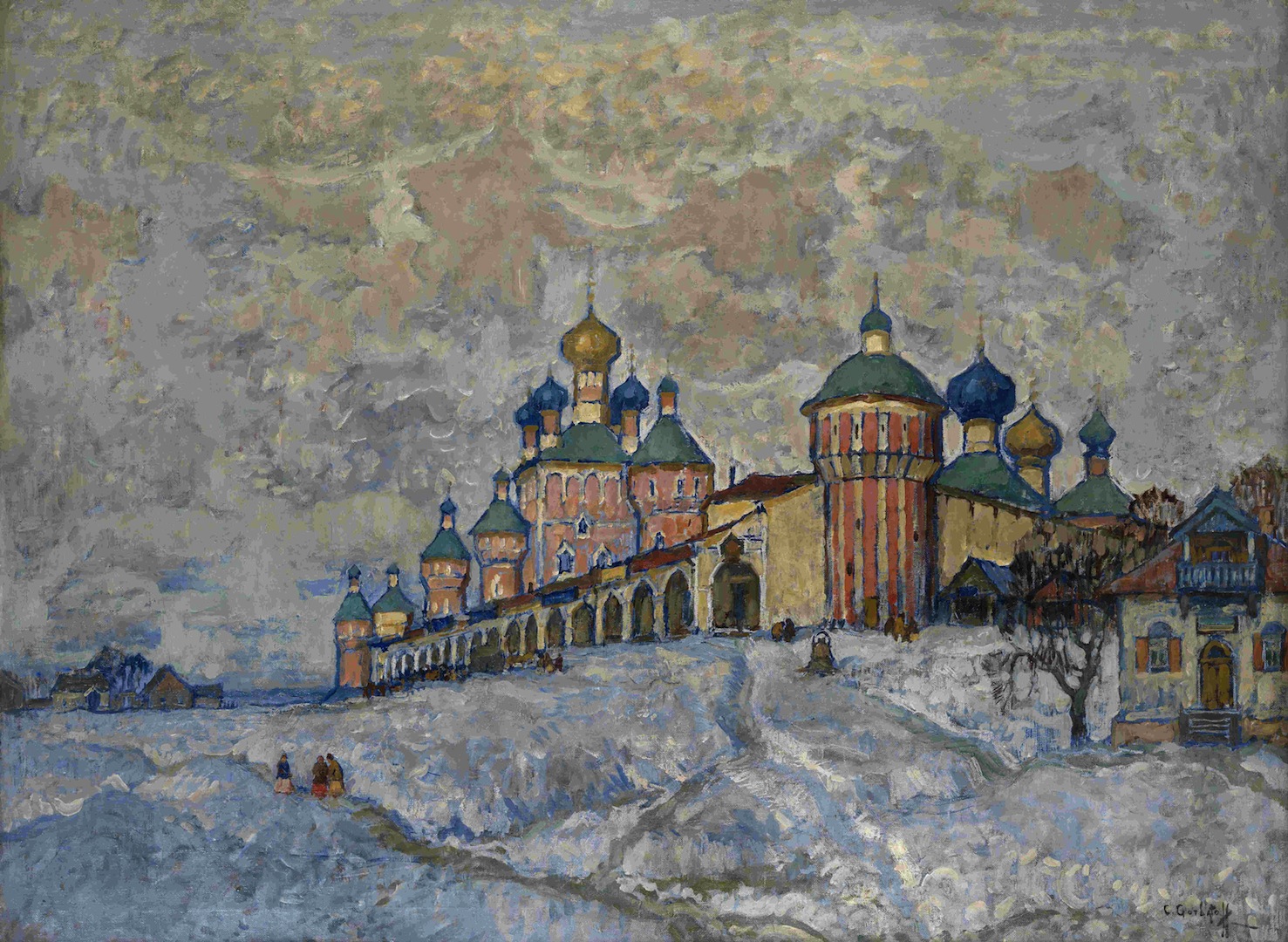 View of a Monastery (1933) Konstantin Gorbatov tablo - Dekolata