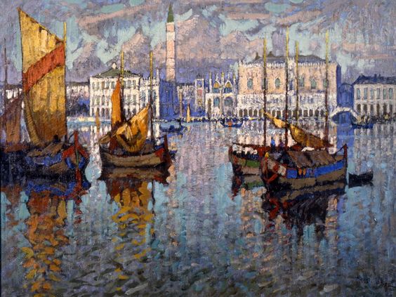 Vue De Venise (1935) Konstantin Gorbatov tablo - Dekolata