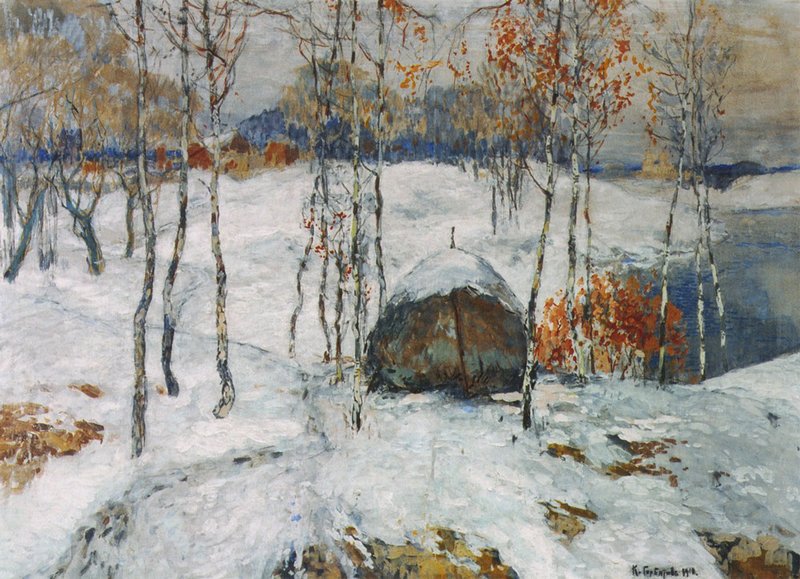 Winter (1910) Konstantin Gorbatov tablo - Dekolata