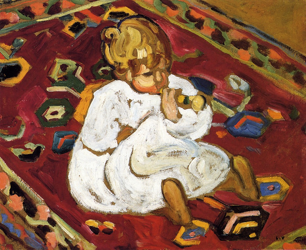 Child with Trumpet (1910) Louis Valtat tablo - Dekolata