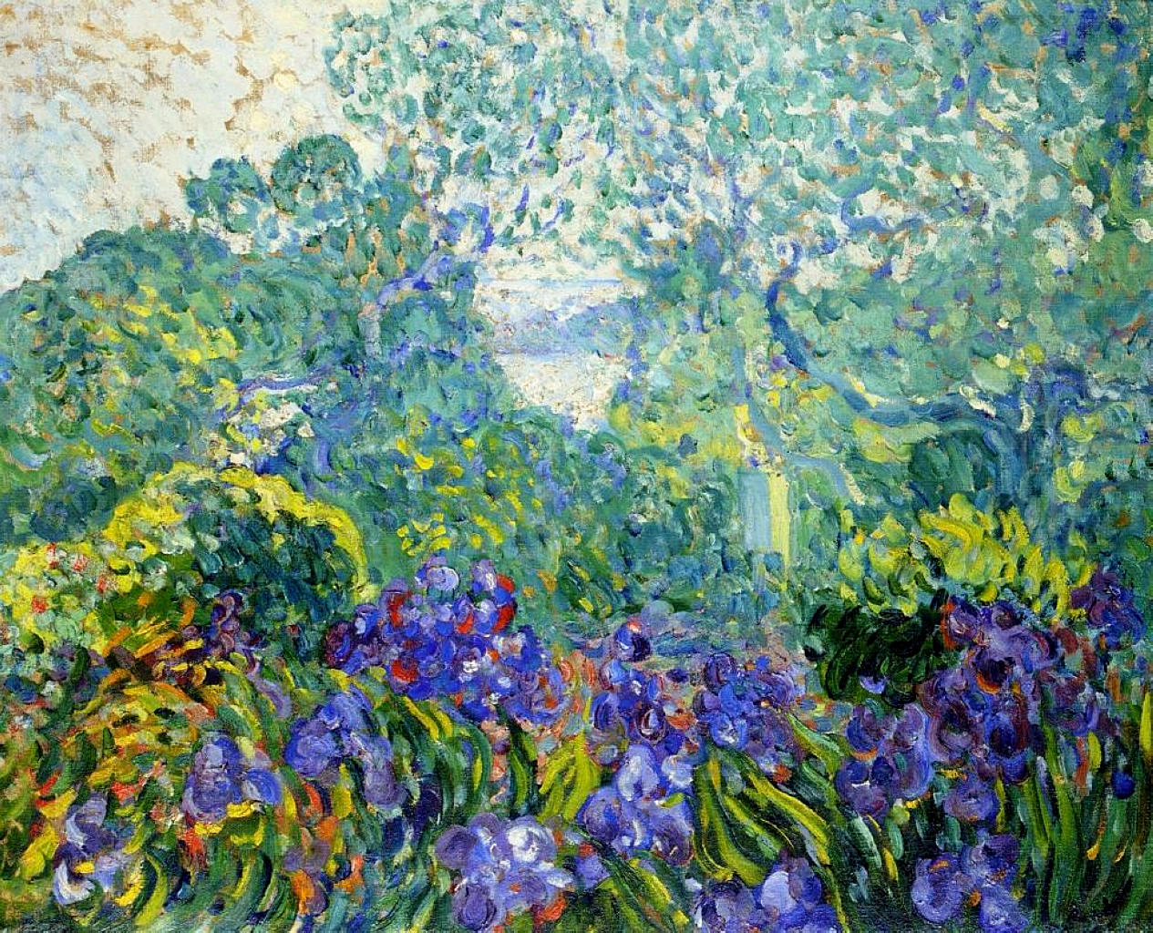 Landscape with Violet Irises (1903) Louis Valtat tablo - Dekolata