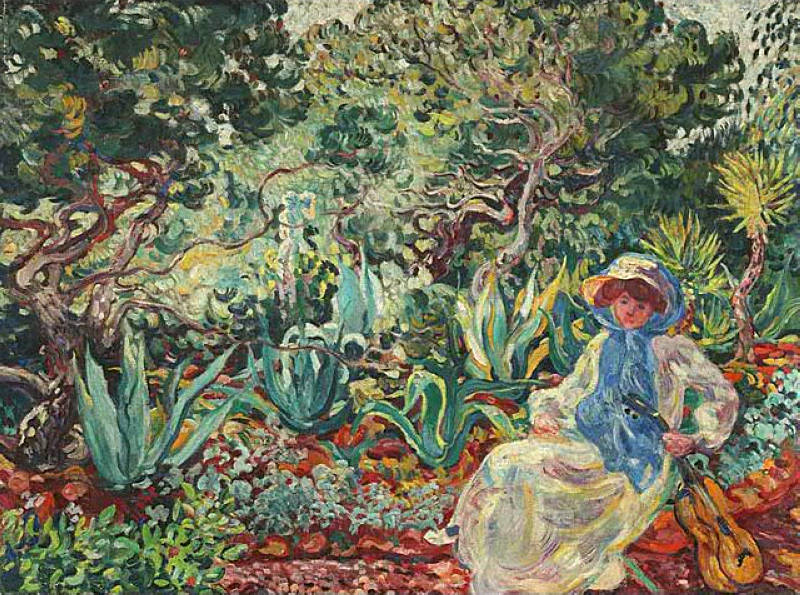 Woman with guitar (1906) Louis Valtat tablo - Dekolata