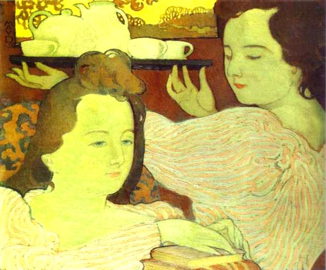 Mystic Allegory or Tea (1892) Maurice Denis tablo - Dekolata