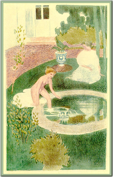 Reflection In A Fountain Maurice Denis tablo - Dekolata