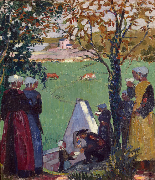 The Sacred Spring at Guidel (1905) Maurice Denis tablo - Dekolata