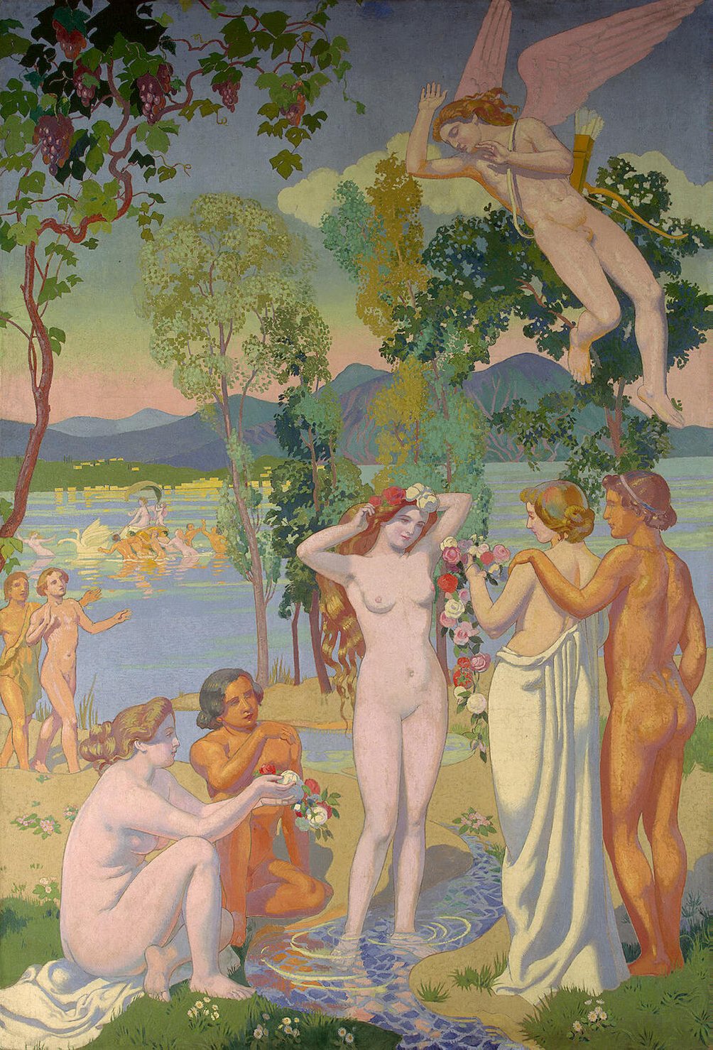 The Story of Psyche panel 1. Eros is Struck by Psyche's Beauty (1908) Maurice Denis tablo - Dekolata