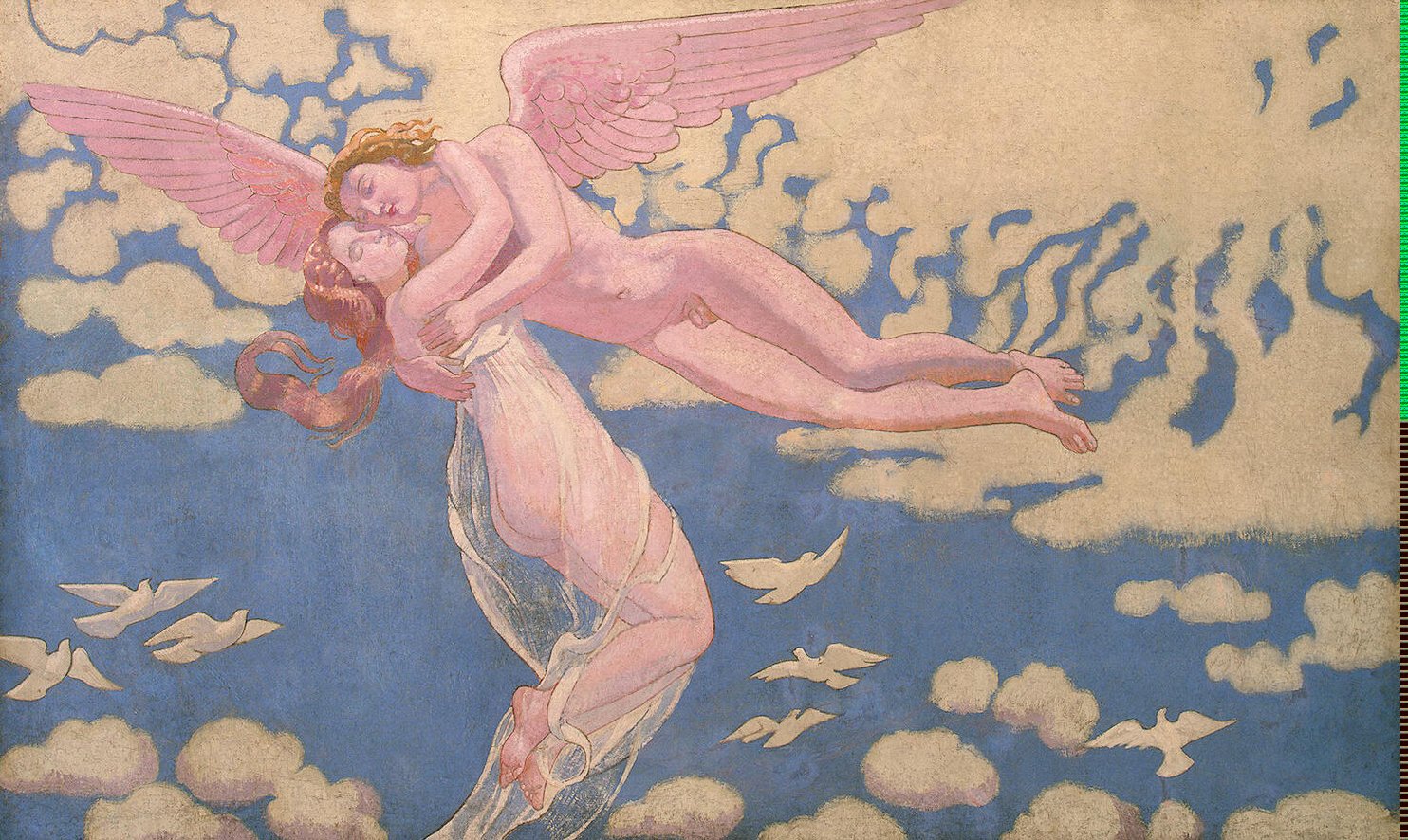 The Story of Psyche panel 7. Cupid Carrying Psyche Up to Heaven (1908) Maurice Denis tablo - Dekolata