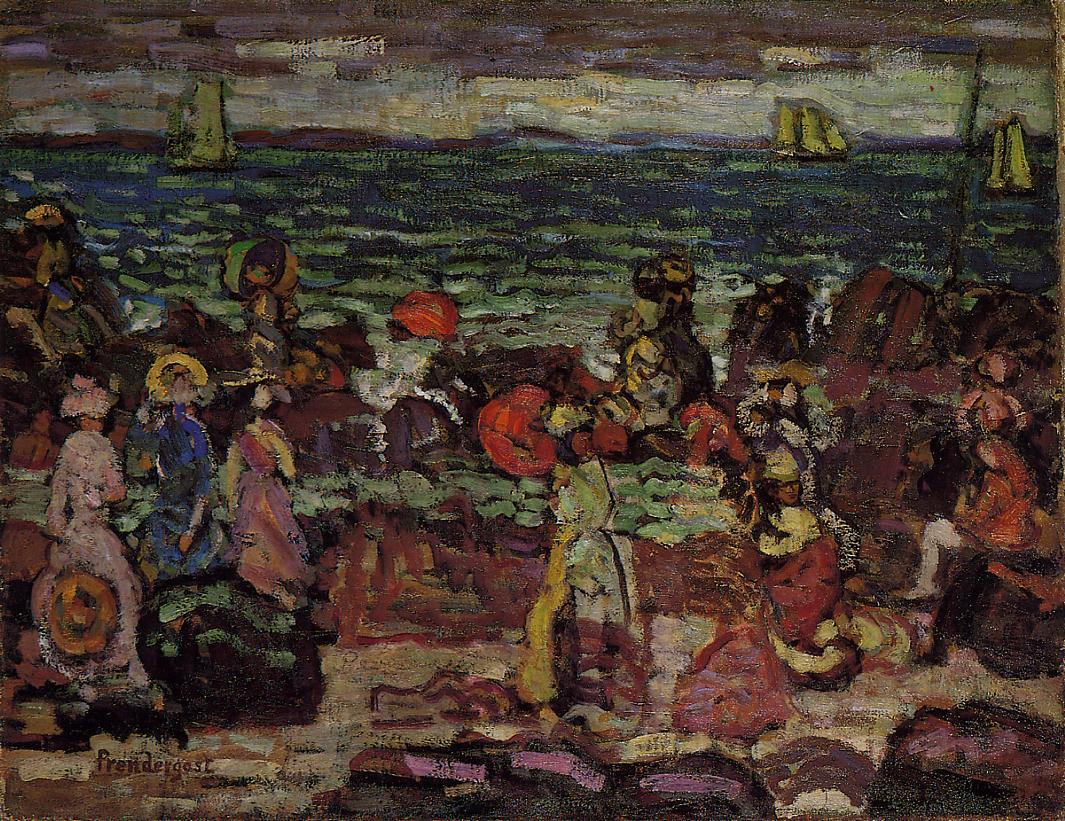 A Dark Day (1910) Maurice Prendergast tablo - Dekolata