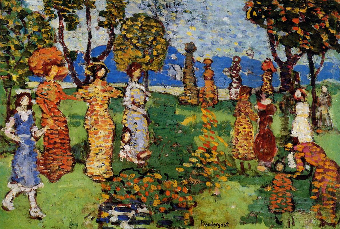 A Day in the Country (1914) Maurice Prendergast tablo - Dekolata