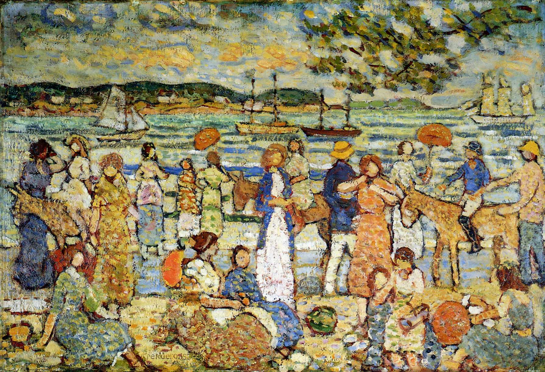 Along the Shore (1914) – Maurice Prendergast Tablo