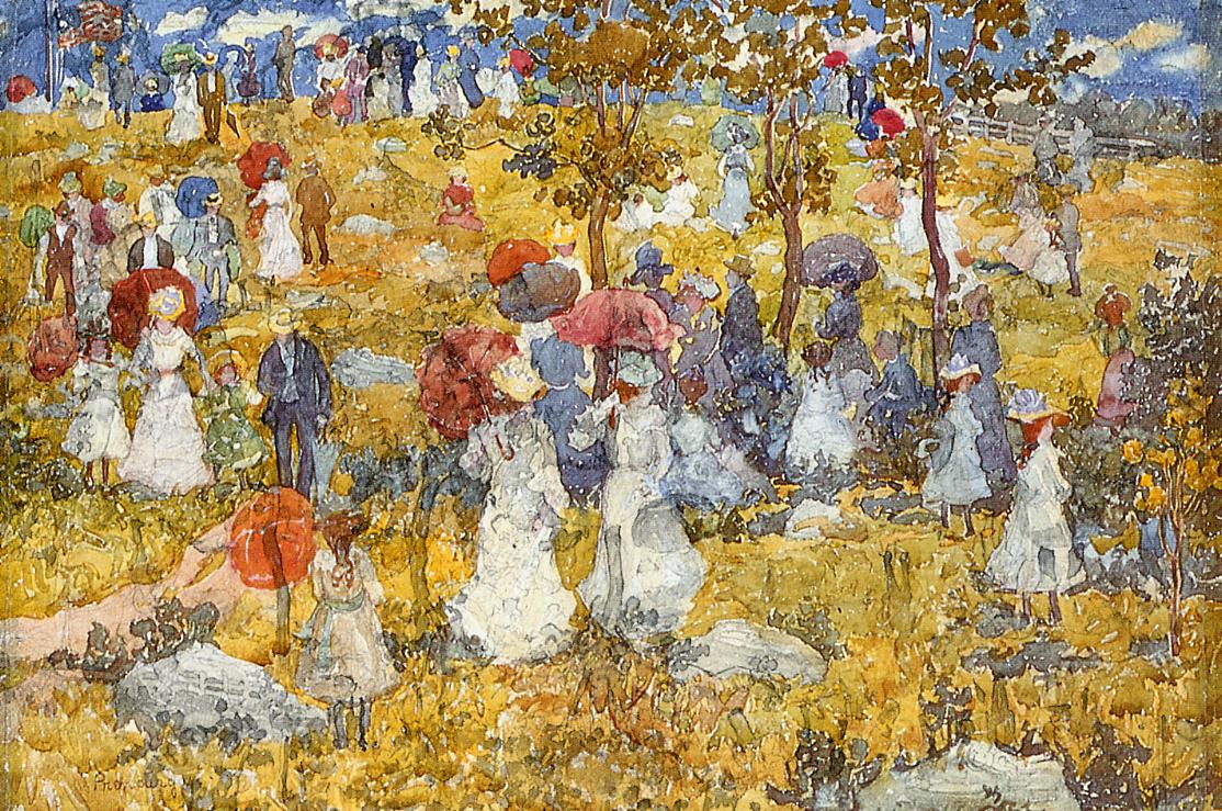 At the Park (1896) Maurice Prendergast tablo - Dekolata