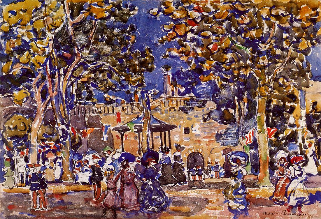 Band Concert (1907) Maurice Prendergast tablo - Dekolata