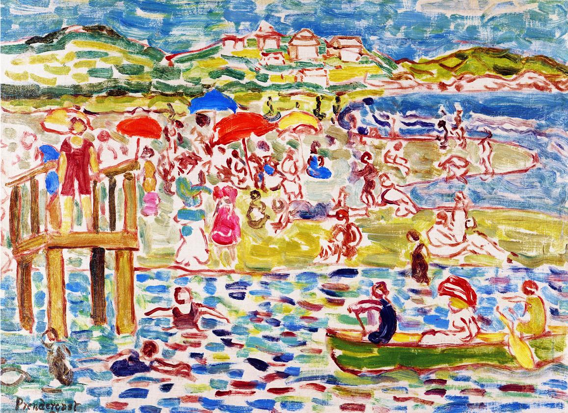 Bathers (1918) Maurice Prendergast tablo - Dekolata