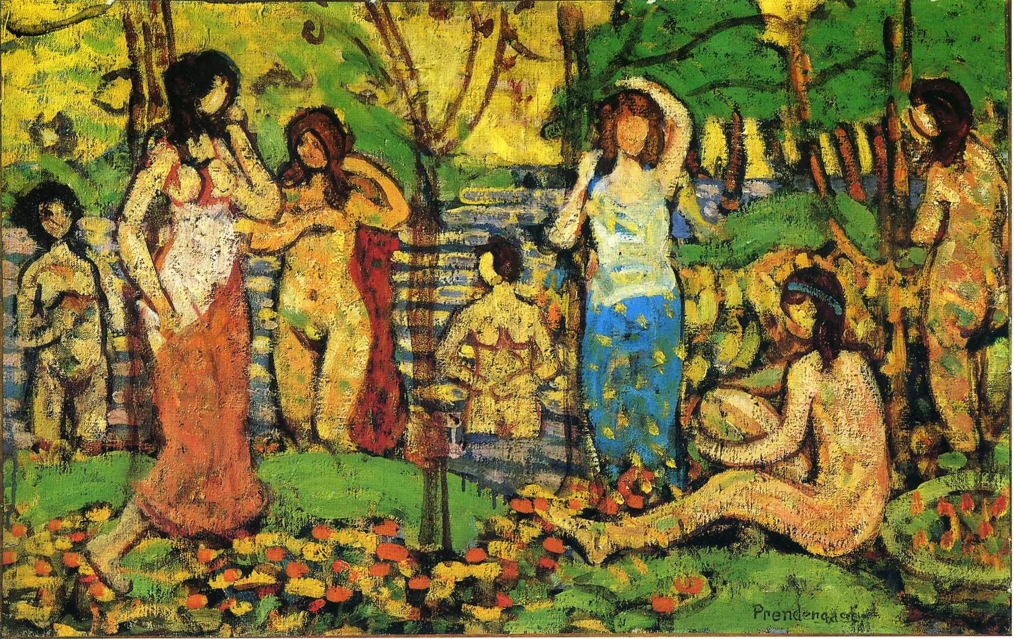Beach No. 3 (1913) Maurice Prendergast tablo - Dekolata