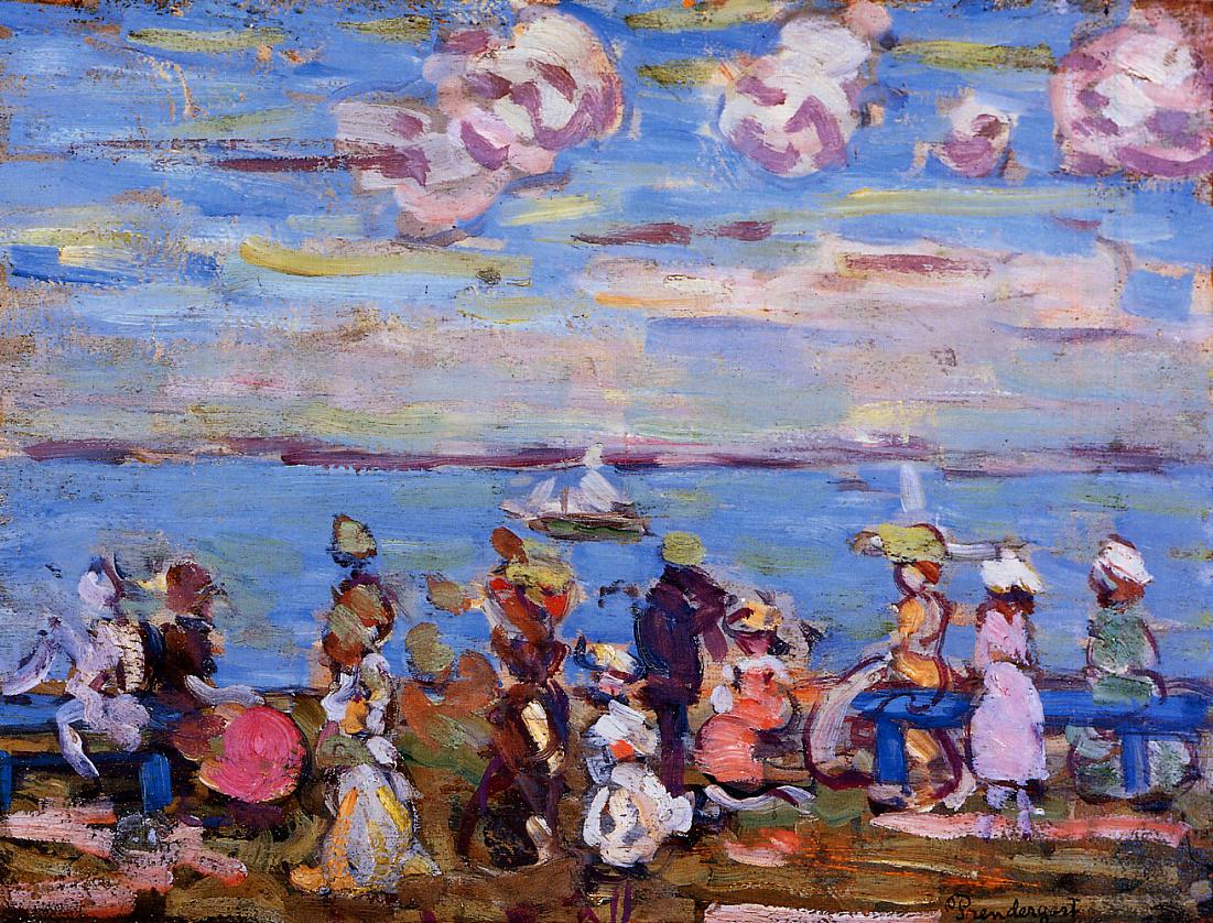 Beach Scene No. 4 (1903) – Maurice Prendergast Tablo
