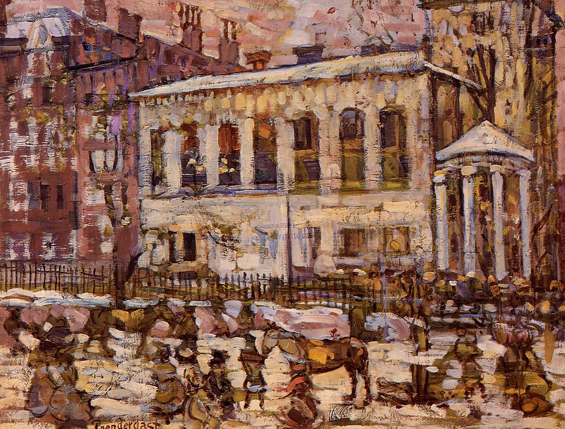 Boston, Snowy Day (1907) Maurice Prendergast tablo - Dekolata