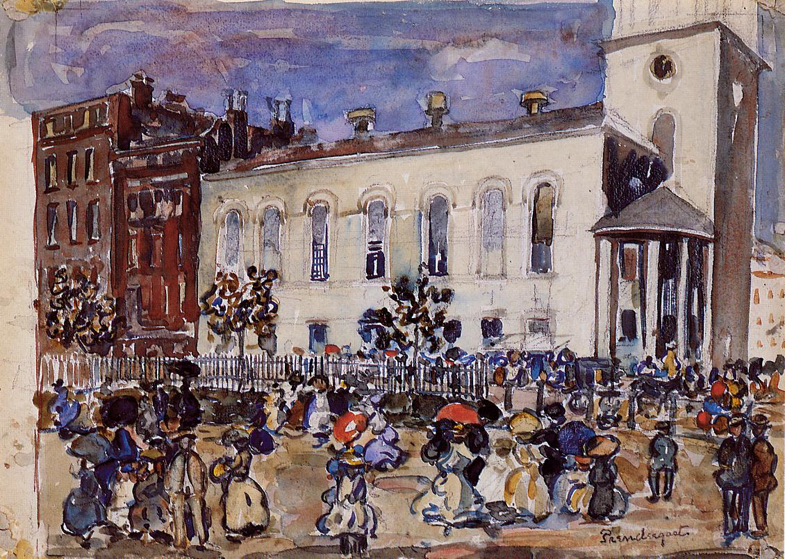 Boston (also known as Park St., Boston) (1905) Maurice Prendergast tablo - Dekolata
