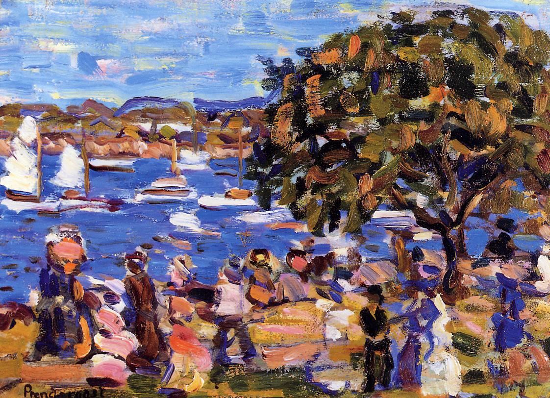 Buck's Harbor (1907) Maurice Prendergast tablo - Dekolata
