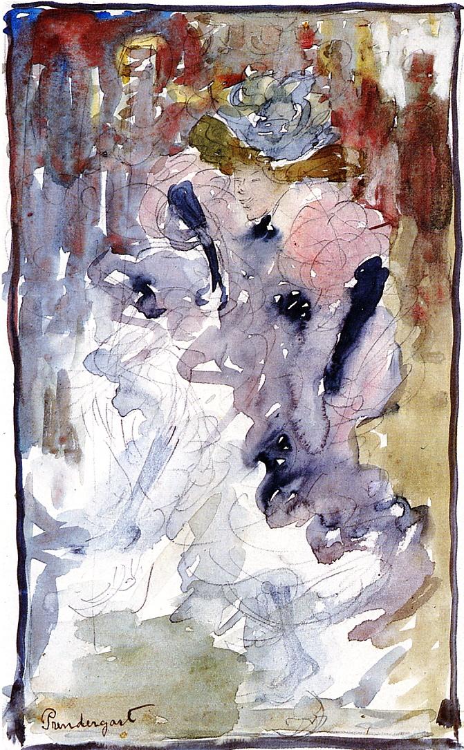 Can Can Dancer (1893) Maurice Prendergast tablo - Dekolata