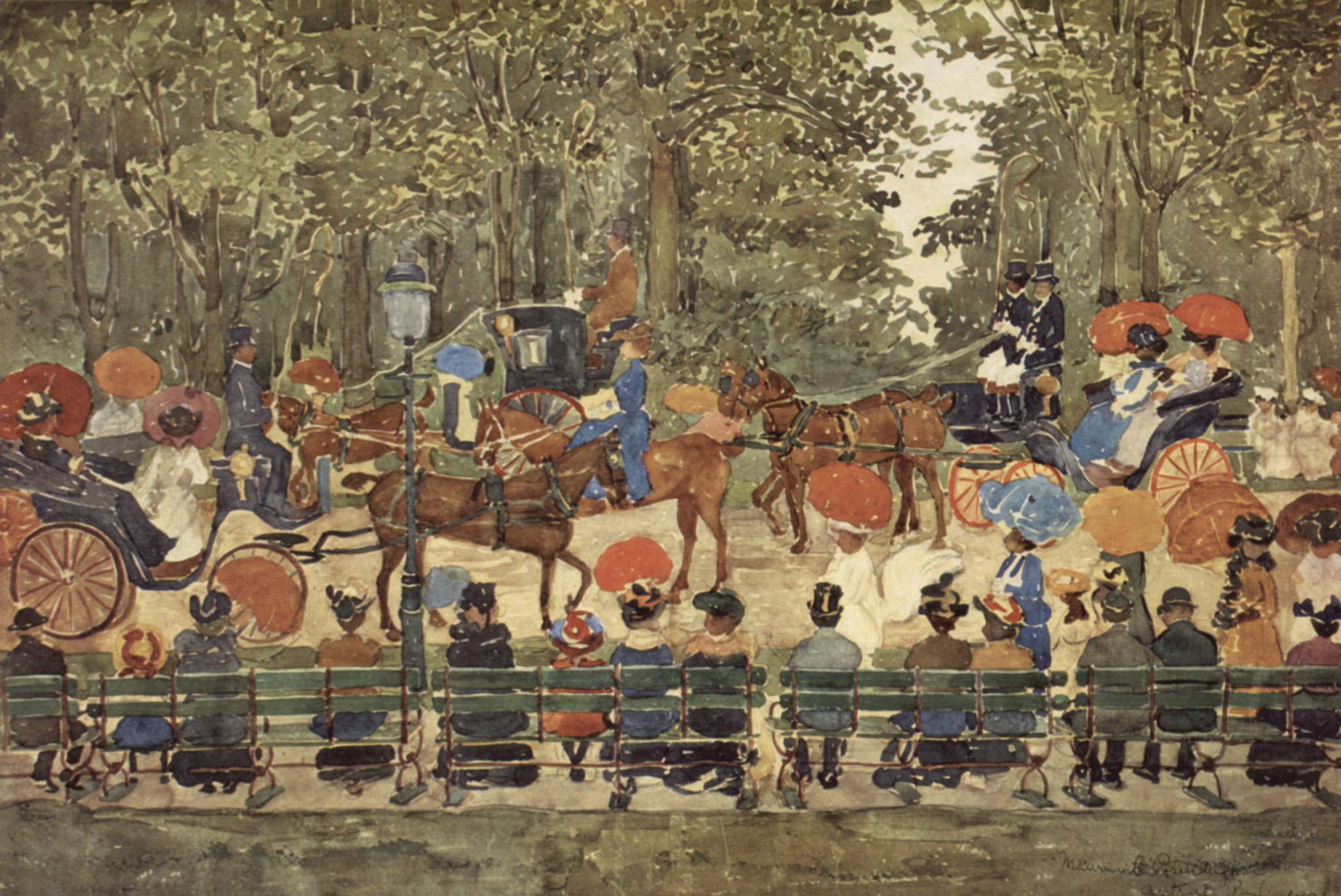 Central Park, New York (1901) – Maurice Prendergast Tablo
