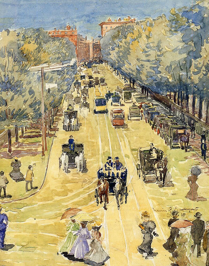 Charles Street, Boston (1895) Maurice Prendergast tablo - Dekolata