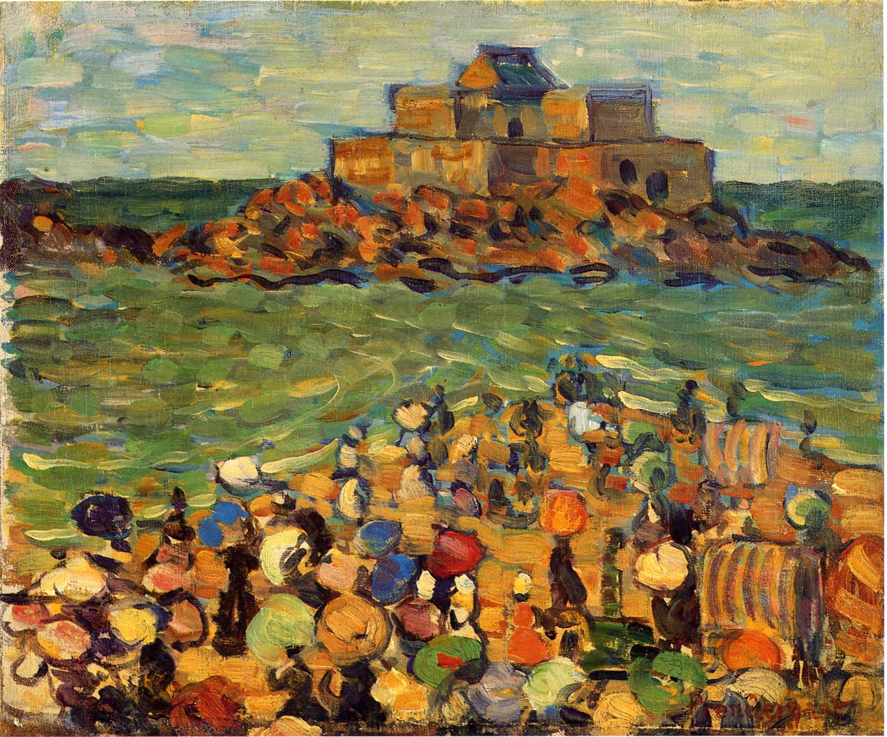 Chateaubriand s Tomb, St Malo (also known as St. Malo Chateaubriand s Tomb) (1907) Maurice Prendergast tablo - Dekolata