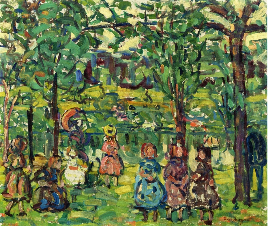 Children in the Park (1907) Maurice Prendergast tablo - Dekolata