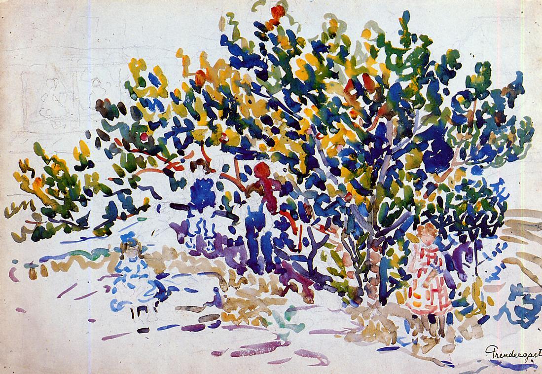 Children in the Tree (1910) – Maurice Prendergast Tablo