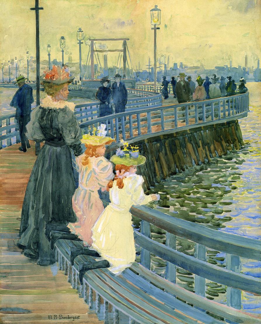 City Point Bridge (1895) Maurice Prendergast tablo - Dekolata
