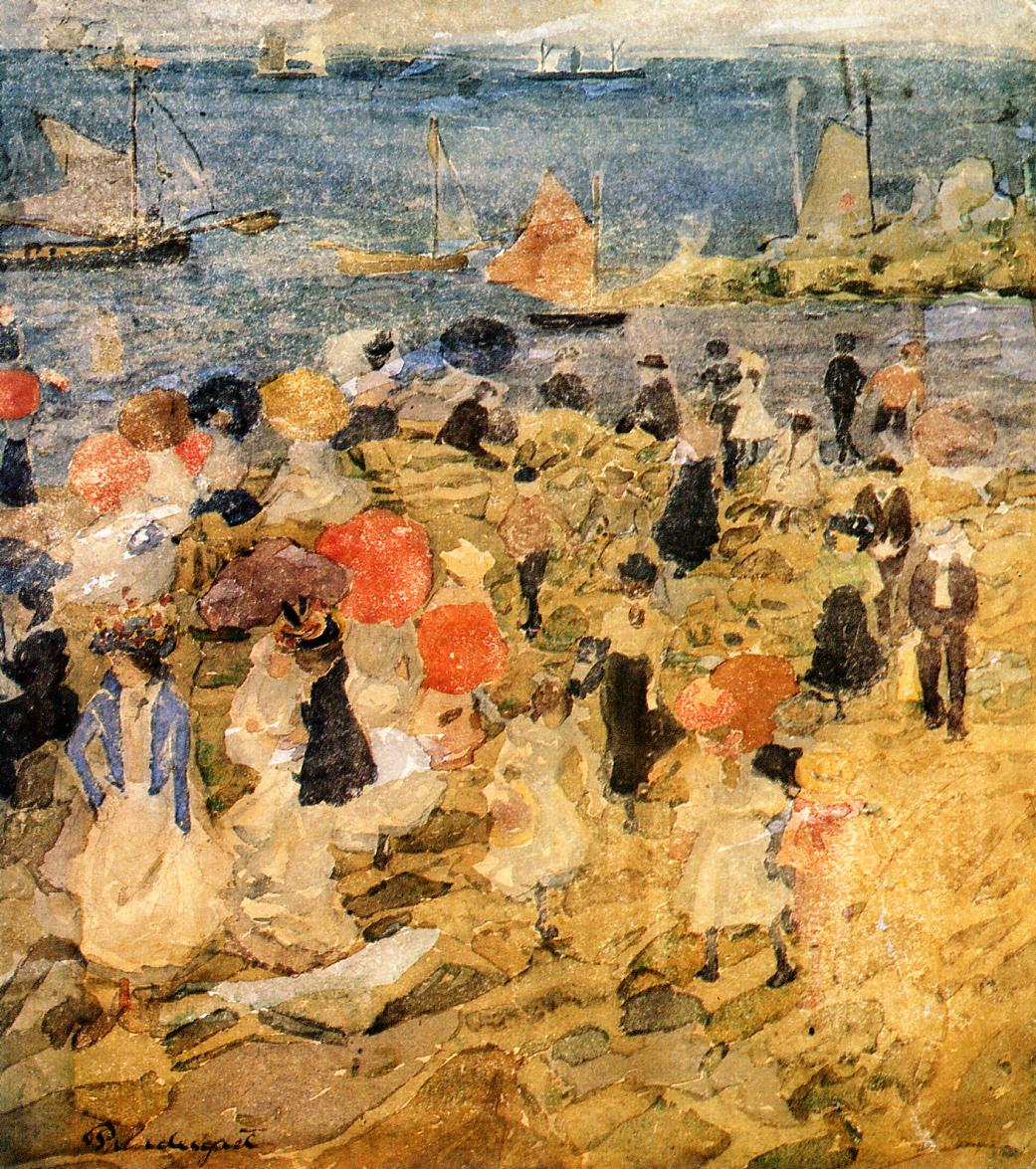 Early Beach (1896) – Maurice Prendergast Tablo