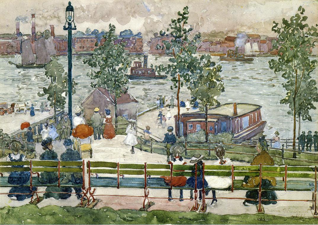 East River Park (1901) – Maurice Prendergast Tablo