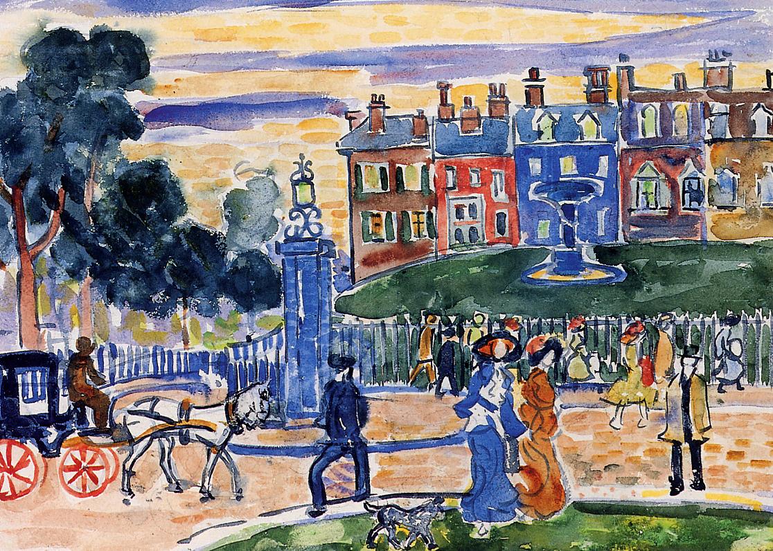 Edge of the Park (1914) Maurice Prendergast tablo - Dekolata