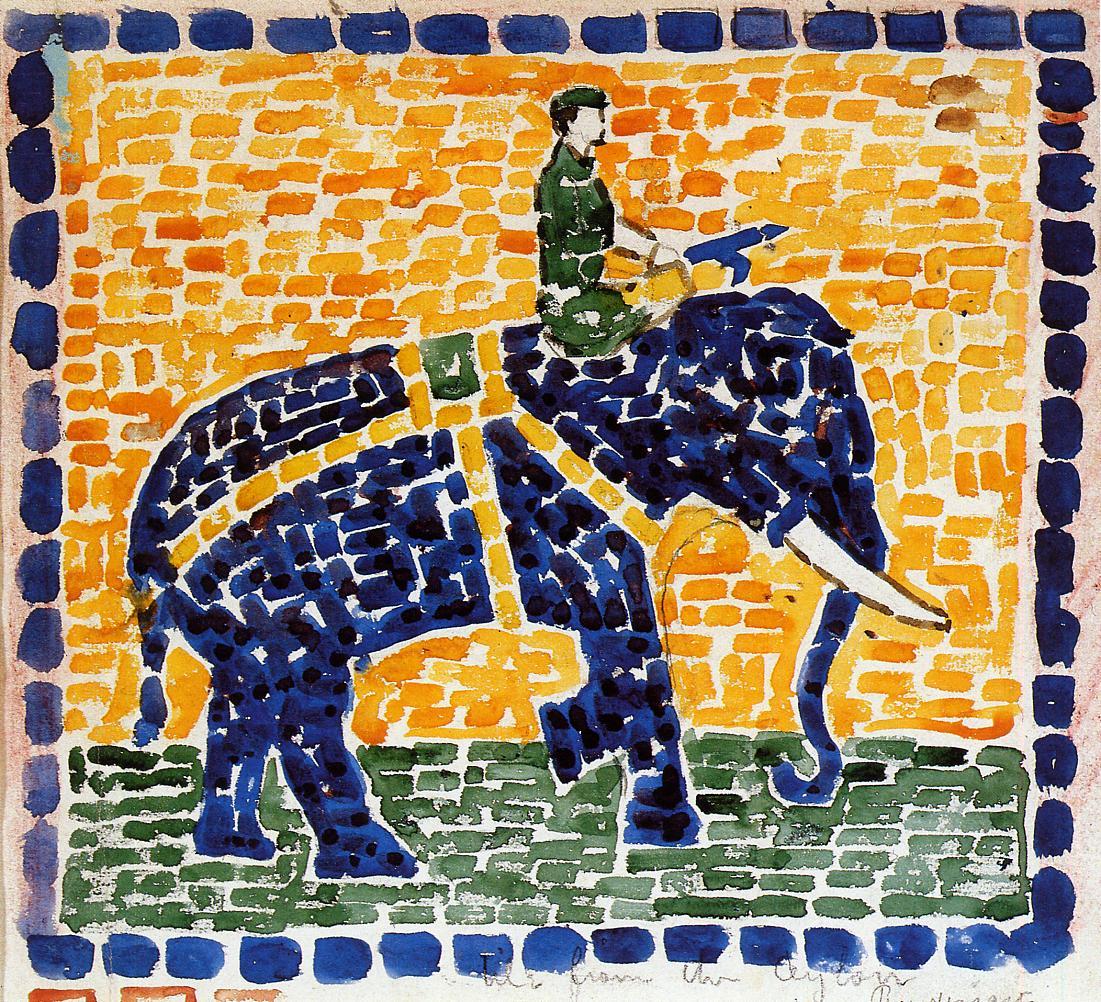 Elephant (1912) Maurice Prendergast tablo - Dekolata