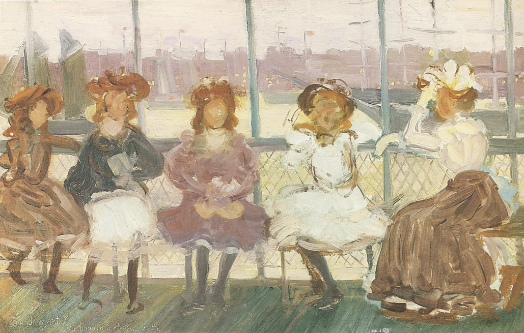 Evening on a Pleasure Boat (1895) Maurice Prendergast tablo - Dekolata