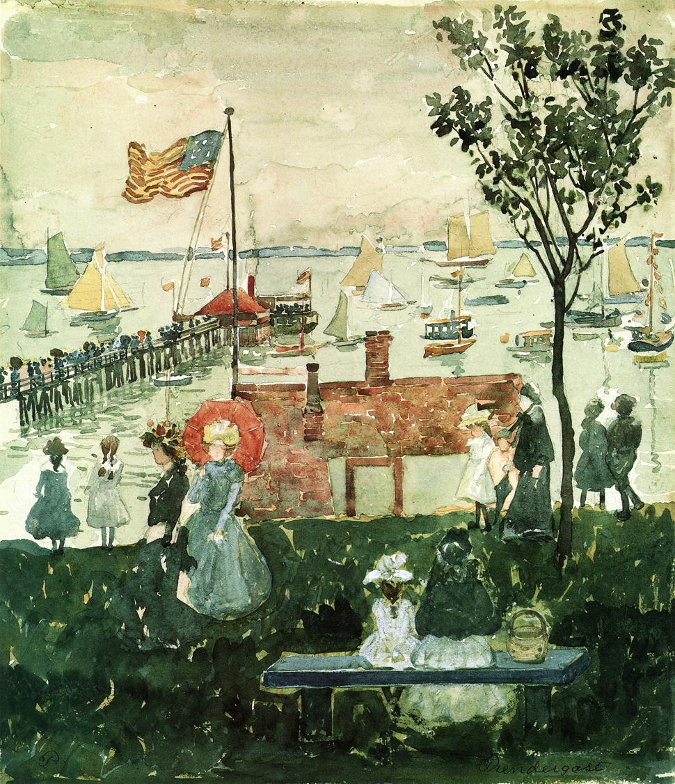 Excursionists, Nahant (1896) Maurice Prendergast tablo - Dekolata